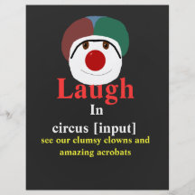 clown personalized flyer