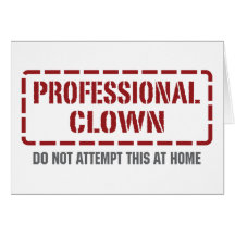 Clown professionnel cartes de vœux