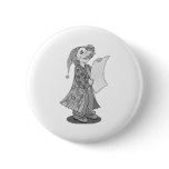 Clown reading letter button