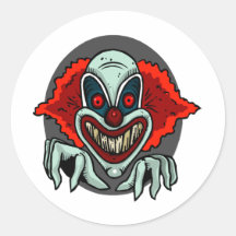 Clown Round Sticker