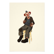 Clown Sitting Invites