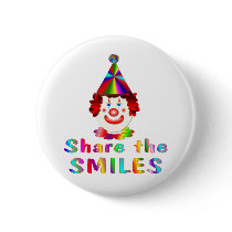 Clown Smiles Pinback Button