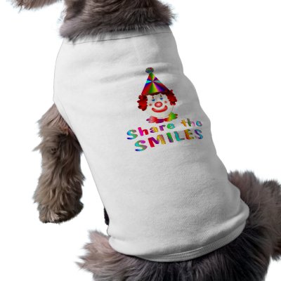 Clown Smiles Doggie Tshirt by TLArnold2