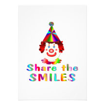 Clown Smiles Personalized Invite