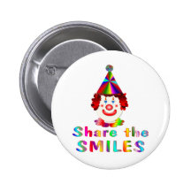 Clown Smiles Pinback Button