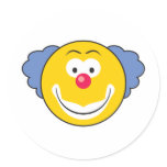Clown Smiley Face stickers