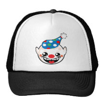 clown smiley face trucker hat
