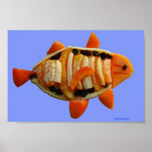 Clownfish d'art de nourriture affiches