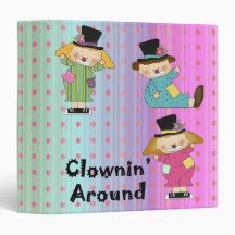 clownin around kids notebook binders