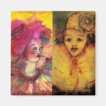 CLOWNS COLLECTION / Venetian Masquearde Ball Fridge Magnets