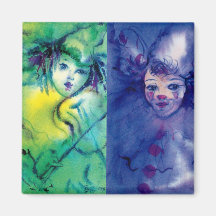 CLOWNS COLLECTION / Venetian Masquearde Ball Fridge Magnets