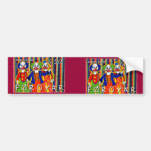 Clowns Stamp Faroe Islands Denmark Bumper Stickers