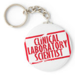 CLS RUBBER STAMPED CLINICAL LABORATORY SCIENTIST KEYCHAINS