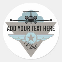 Club d'aile d'avion autocollants