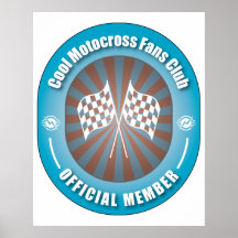 Club de fans frais de motocross posters