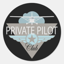 Club de pilote privé adhésif