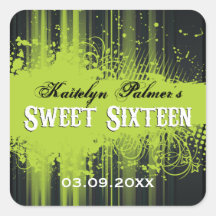 Club Flyer Look Sweet 16 Sticker