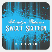Club Flyer Look Sweet 16 Sticker