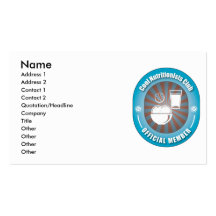 Club frais de nutritionnistes cartes de visite professionnelles