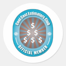 Club frais d'estimateurs de coût autocollants