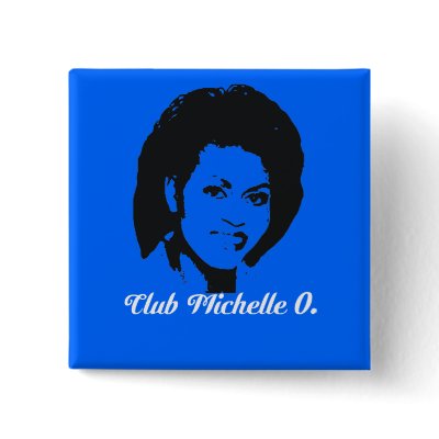 Club Michelle O Button, Cerulean Blue by MizzBella