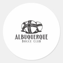 Club noir de bocce d'Abq de logo Autocollants Ronds
