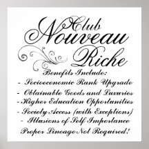 Club Nouveau Riche Poster
