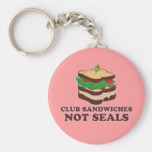Club Sandwich Not Seals Key Chain