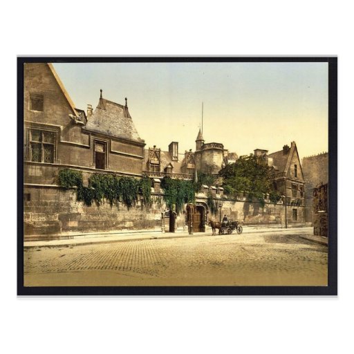 Cluny Museum, Paris, France vintage Photochrom Postcards