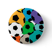 cluster of soccer balls