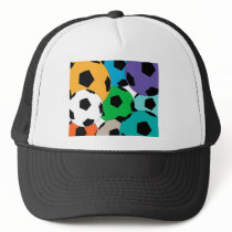 cluster of soccer balls