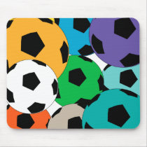 cluster of soccer balls