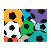 cluster of soccer balls