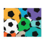 cluster of soccer balls post cards