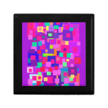 Clustered Squares Purple Trinket Boxes