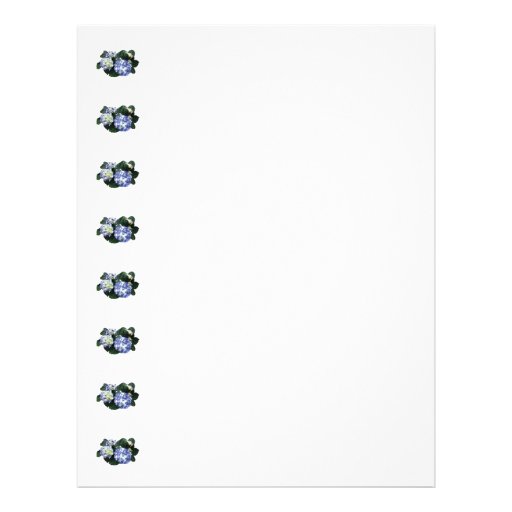 Clusters of Purple Hydrangea Customized Letterhead