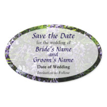 Clusters of Wisteria Oval Stickers