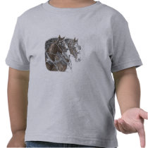 Clydesdale Draught   Horse Team Kid Shirt
