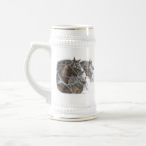 Clydesdale Draught   Horse Team Stein Coffee Mug