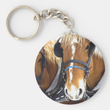 Clydesdale Draught   Horses Keychain
