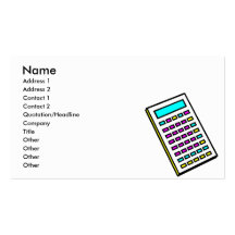 CMYK Calculator Retro Graphic Business Card