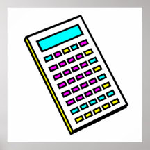 CMYK Calculator Retro Graphic Poster