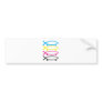 cmyk darwin fishes bumper sticker