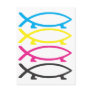 cmyk darwin fishes postcards