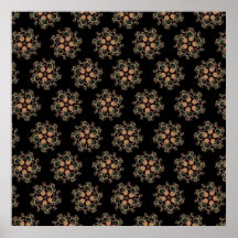 CMYK Fractal Star Pattern Print