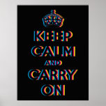 CMYK gardent le calme et continuent Posters