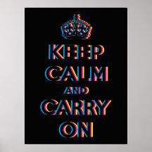 CMYK keep calm and carry on Print