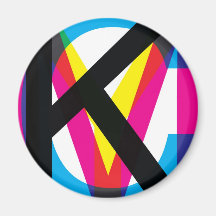 CMYK pile Refrigerator Magnet