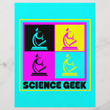 CMYK pop art microscope science geek design Full Color Flyer