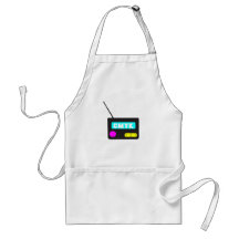 CMYK portable retro radio Aprons
